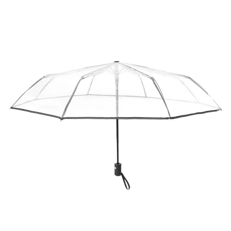 2X Transparent Umbrella Automatic Umbrella Rain Women Men Sun Rain Auto Umbrella Compact Folding Windproof Style