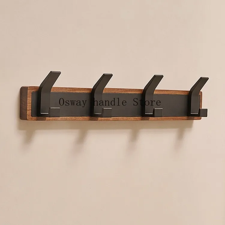 

Black Wood Wall Hook, Hanging Coat Rack for Bathroom, Kitchen, Bedroom, Hallway, Clothes Holder