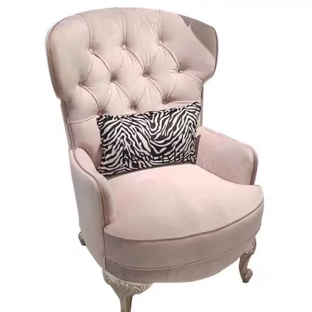 

American light luxury fabric single sofa chair French living room high-end leisure