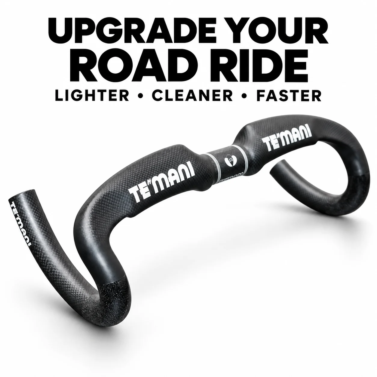 TEMANI Full Carbon Fiber Compact ADH Road Bike Drop Handlebar Ultralight Aero Racing Bicycle Handlebar Accessories