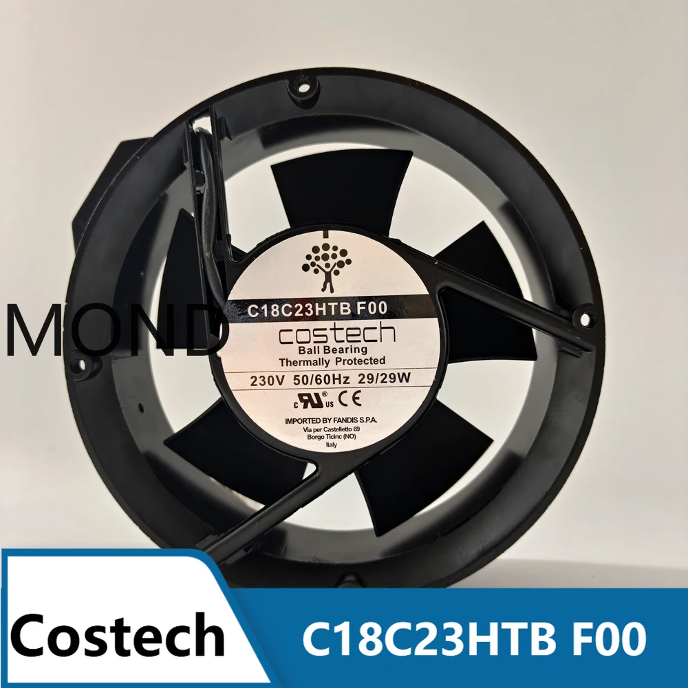 Costech C18C23HTB F00 Server Cooling Fan Industrial Inverter Cooler Radiator AC 230V 1725 Original