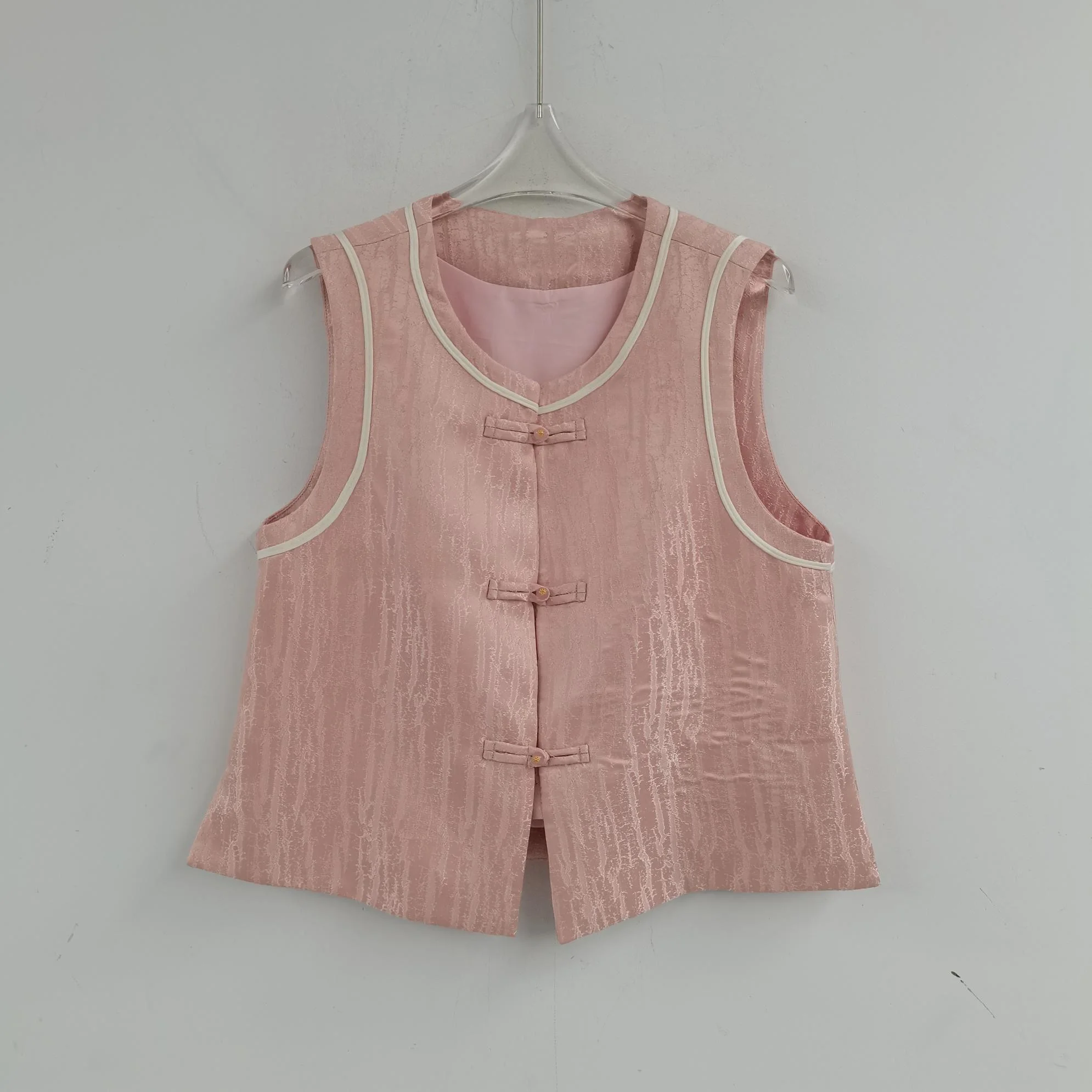 

Модная повседневная приталенная жилетка-куртка с круглым вырезом, весна 2026, женская верхняя одежда из полиэфирного волокна, класс B