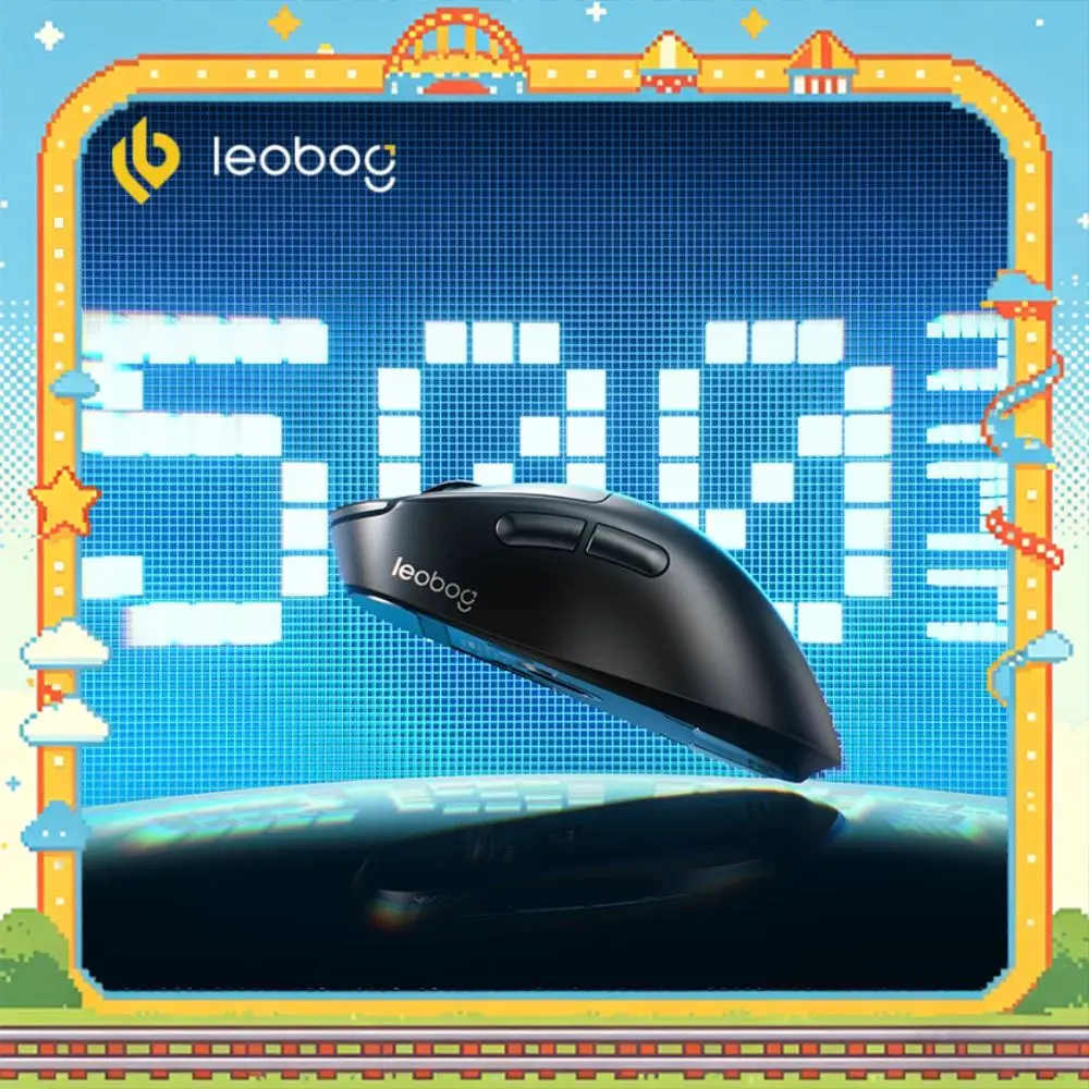 LEOBOG GM5 Ultra Mouse Tri Mode Wireless Lightweight Adjustable DPI Long Battery Life Ergonomic Gaming Mouse for PC Laptop Gamer