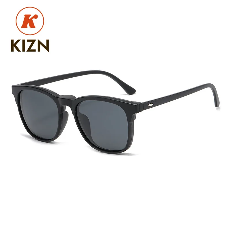 KIZN 스포츠 맞춤형 근시 처방 선글라스 남자 자석 차양 편광 된 클립 태양 안경 안경 프레임 여성 -0.5