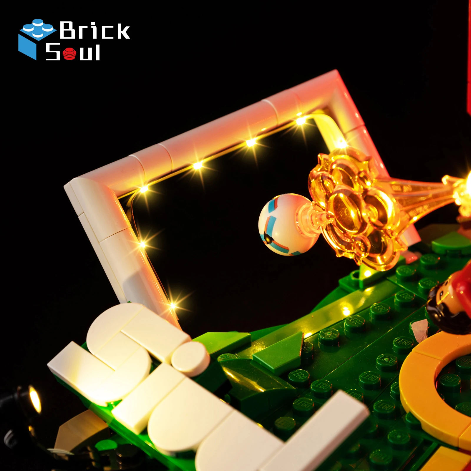 BrickSoul LED-Beleuchtungsset, geeignet für Lego Cristiano Ronaldo – Soccer Highlights 43012, Modell ohne Bausteine – Detail 3