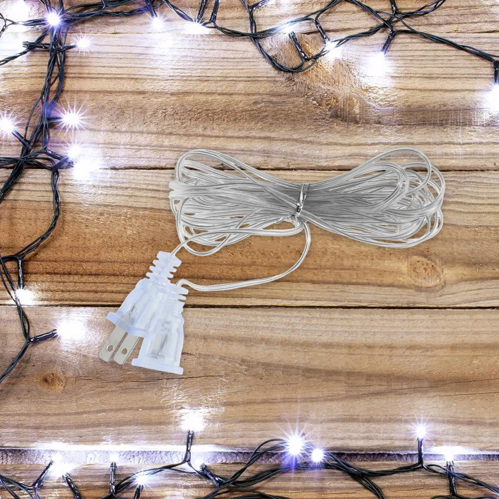 Transparent Clear Extension Cord for LED Strip Lights String Curtain Fairy Lights Indoor Use Easy Install PVC Material Safe
