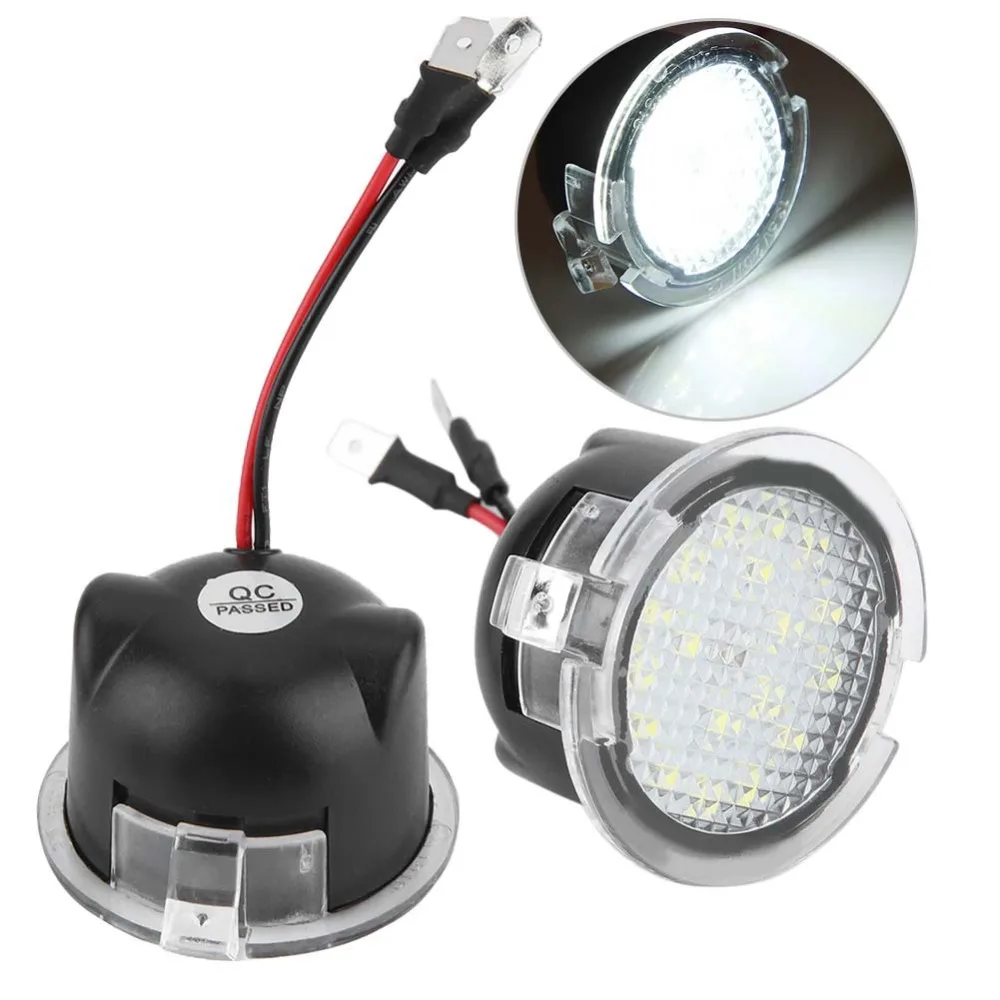 18 LED Rear View Mirror Lamp 1.8W Single Left & Right Side Mirror Light Rearview Mount Waterproof Door Light Lamp