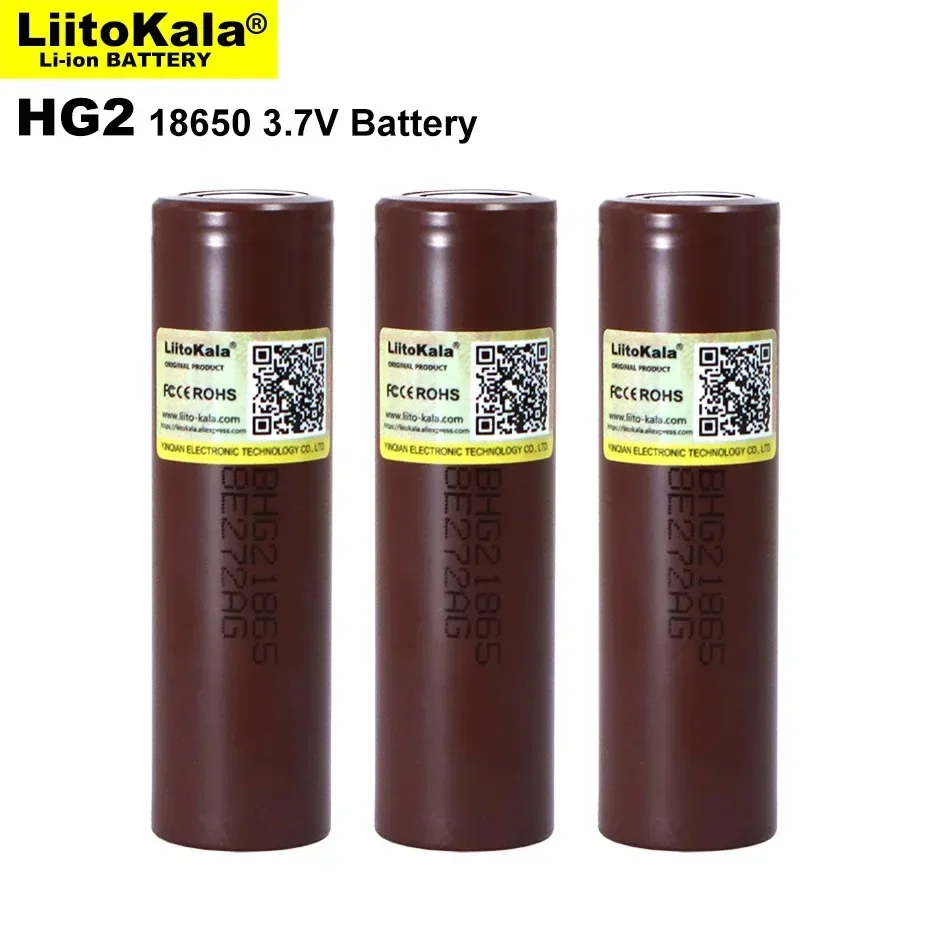 New  Liitokala 18650 Battery HG2 3000mAh 3.6V Lithium Continuous Discharge 20A Dedicated Electronic Power  Battery