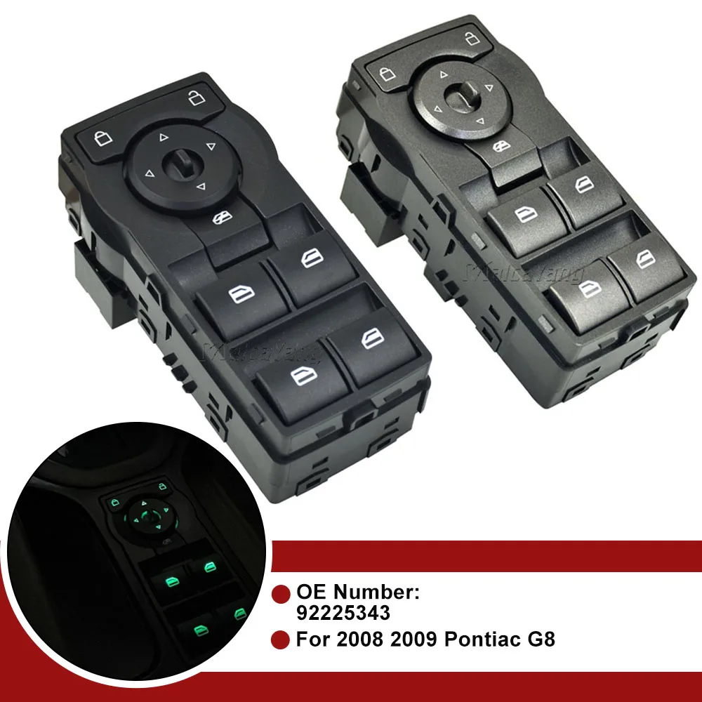 92247215 Car Accessories US General Power Window Lock Switch Driver For Holden 92225343 Black 2008-2009 Pontiac G8 GT GXP 4 Way