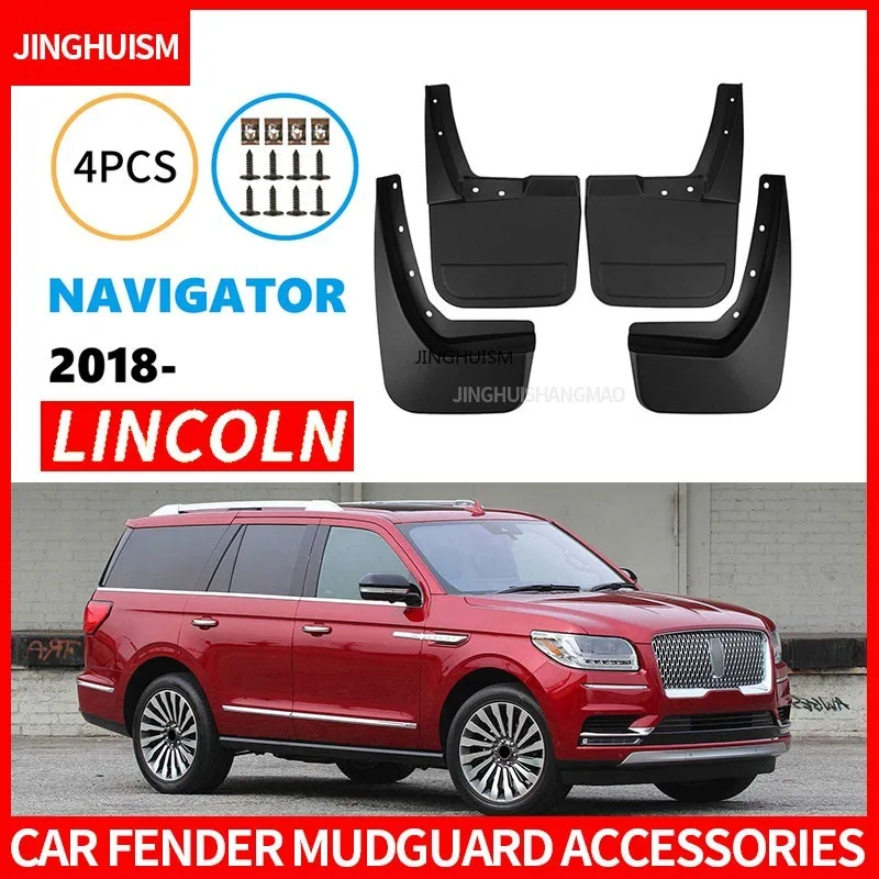 Auto Mudguards Fenders for Lincoln Navigator 2018-2026 Black ABS Exterior Car Accessories Tire for Protection Vehicle Decor