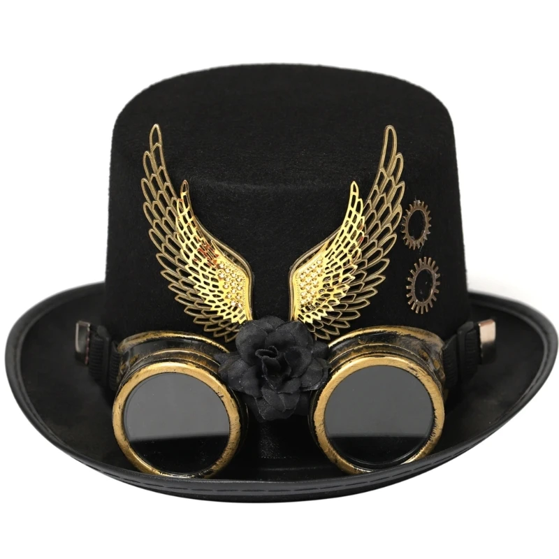 

Men's Steam Punk Black Gear Top Hat Felt Festival Party Background Decorations