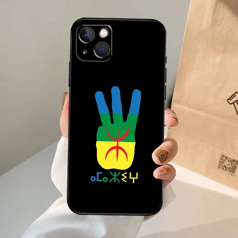 Amazigh Symbol Berber Academy Case For iPhone 16 15 14 13 Pro Max 12 Pro Max Mini 11 Pro Max XS X XR Plus Cover Shell