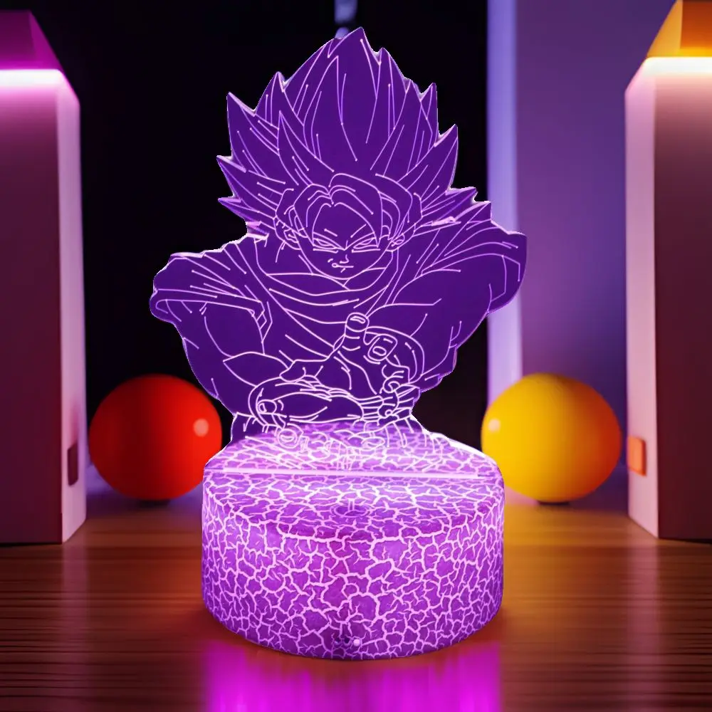 Dragon Ball Z Figurki Anime Goku Figurka Vegeta Gohan 3D Lampa PVC Figurka akcji Zabawki dla dzieci Wystrój pokoju Prezenty Super Saiyan