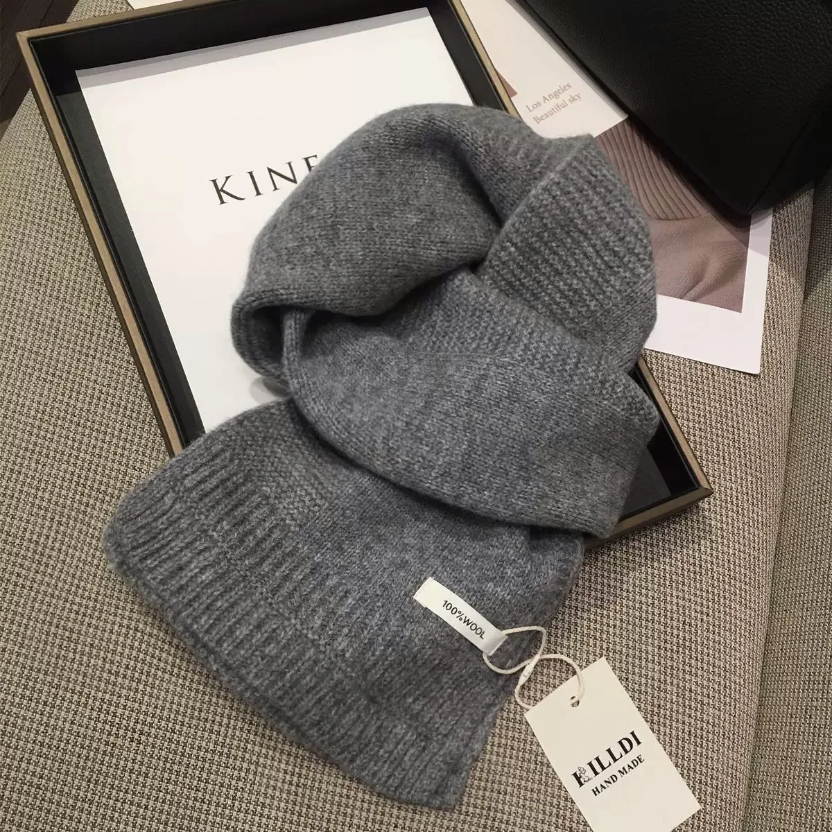 ผ้าพันคอขนสัตว์ออสเตรเลียแท้ 100% คุณภาพสูง สีพื้น ลายแนวตั้ง ผ้าคลุมไหล่แคชเมียร์แท้ ใช้ได้สองแบบ อุ่นสบายในฤดูหนาว