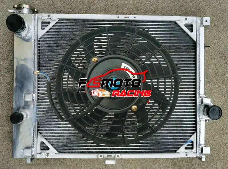 ALUMINUM RADIATOR + FAN FOR BMW E34 525 525i 530 M50 engine 1986-1996 MT 1987 88 89 90 91 92 93 94 95 96 1988 1989 86
