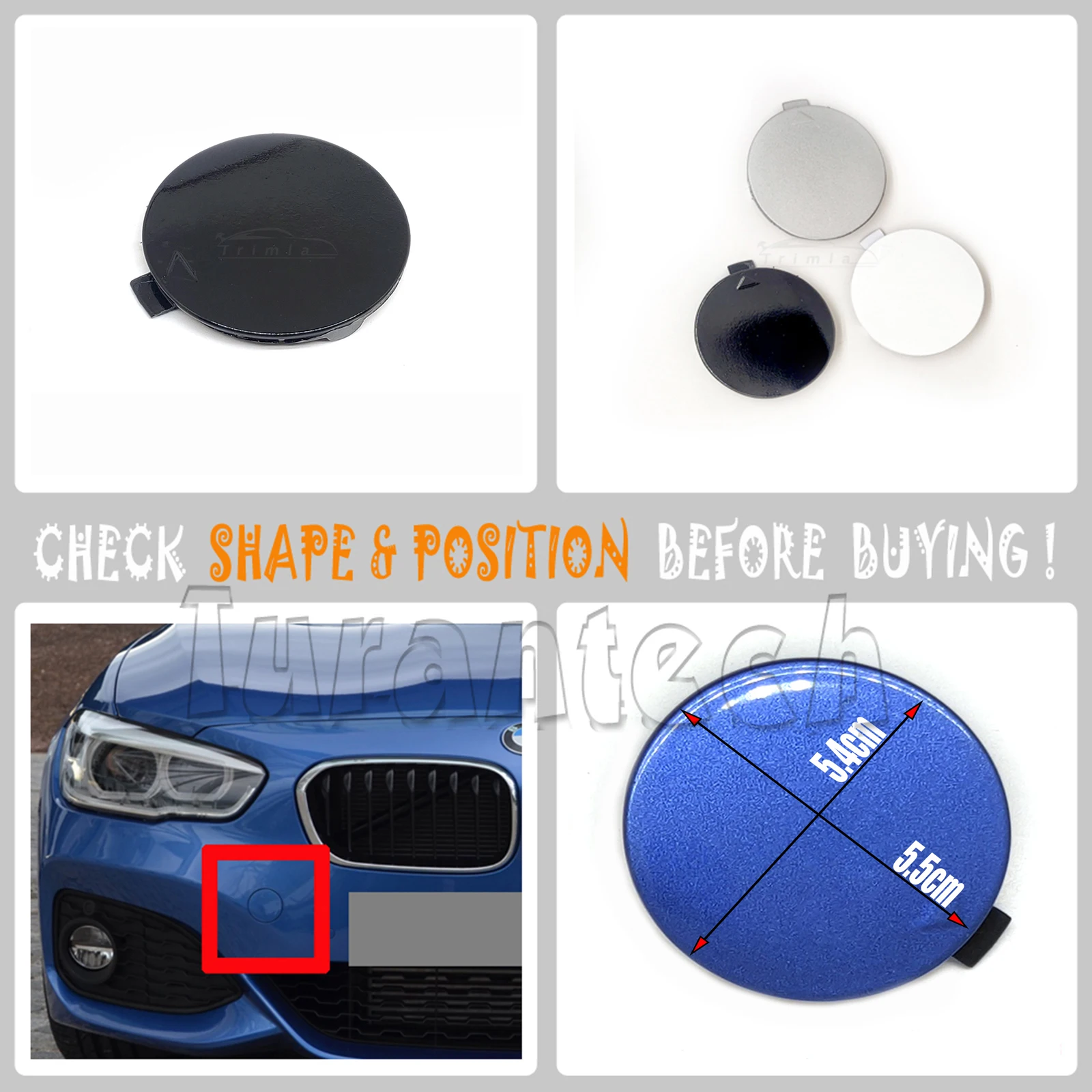 

Передняя крышка буксировки для BMW 1 хэтчбек F20 F21 LCI M-Sport 116i 118i 125d 130i M135i, буксировочная крышка бампера с крючком 51118064578