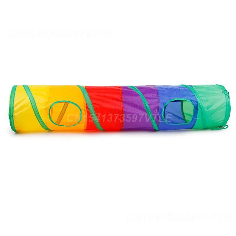 Indoor Entertaining Spacious Multi-way Collapsible Tunnel Pet Toy Cat Tunnel Tube Highly-rated Peek Hole Fun Foldable Cat Tunnel