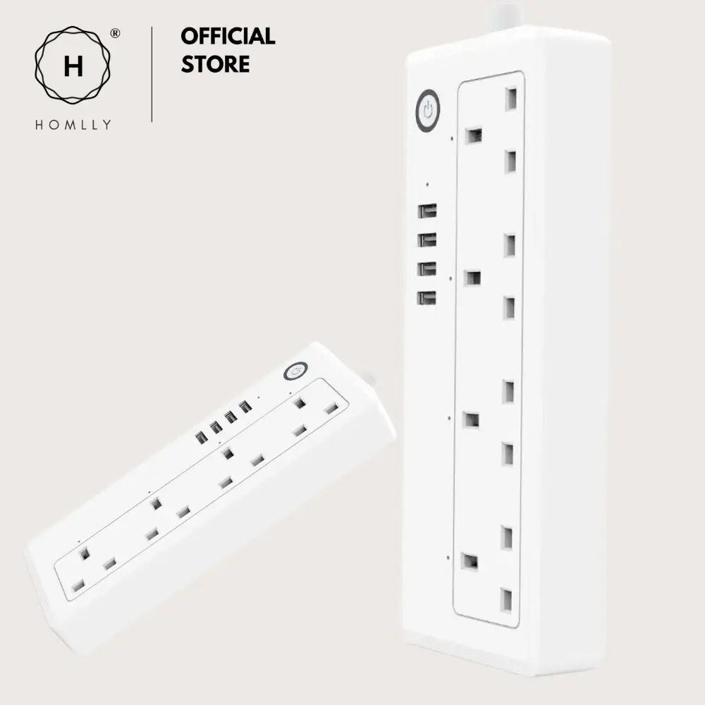 Homlly Smart WIFI Power Strip 4 AC Outlets  4 USB Ports