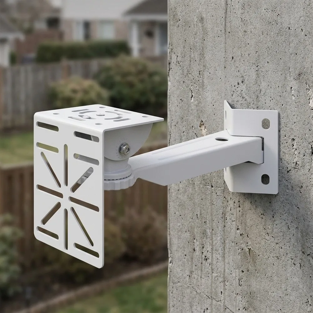 Dome Camera L-Shape Mount Bracket Outdoor Rated Metal Construction for Wall Ceiling or Pole For Security Installations