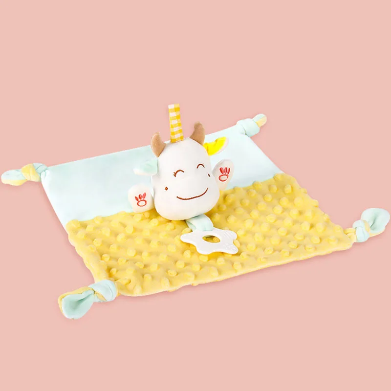 Baby Comforter Blanket Plush Stuffed Animal Security Blanket for Babies Soothe Appease Towel Soft Plush Newborn Sleeping Dolls