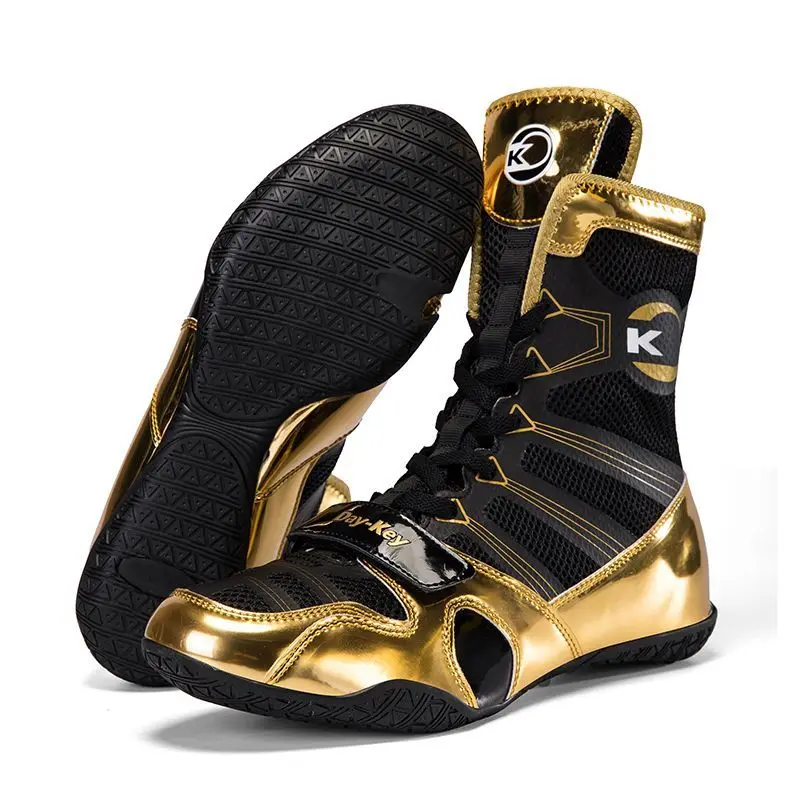 2026 New Arrival Men Wrestling Boots Non-Slip Boxing Shoes for Men Top Quality Man Fighting Shoes High Top Men Gym Training Shoe