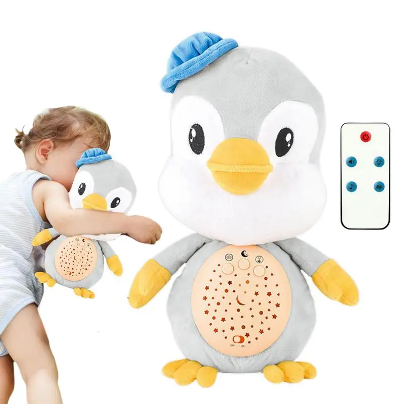 Musical Plush Toys Plush Toy Projector For Kids White Noise Comfort Doll With Breathing Vibrations 0-3 Years Old Kids Room Decor