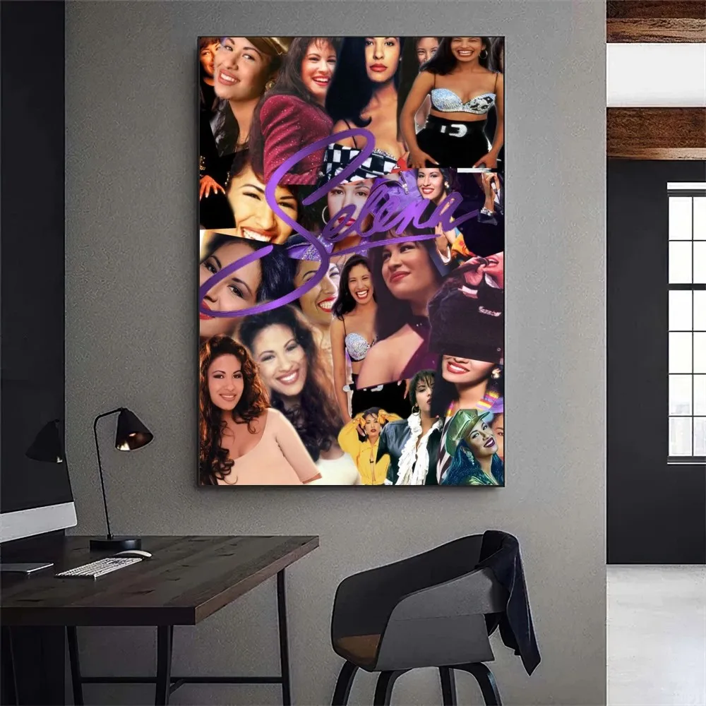 Selena Quintanilla Singer Poster Gallery Prints Self Adhesive Home Decor Decoration Wall Decals Living Room Sticker