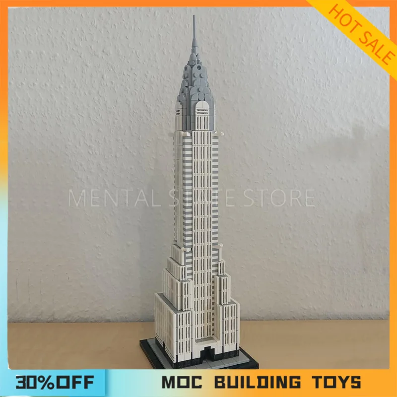 1210PCS Customized MOC Chrysler Building 1:800 Scale Building Blocks Technology Bricks DIY Creative Assembly Toy Holiday Gifts