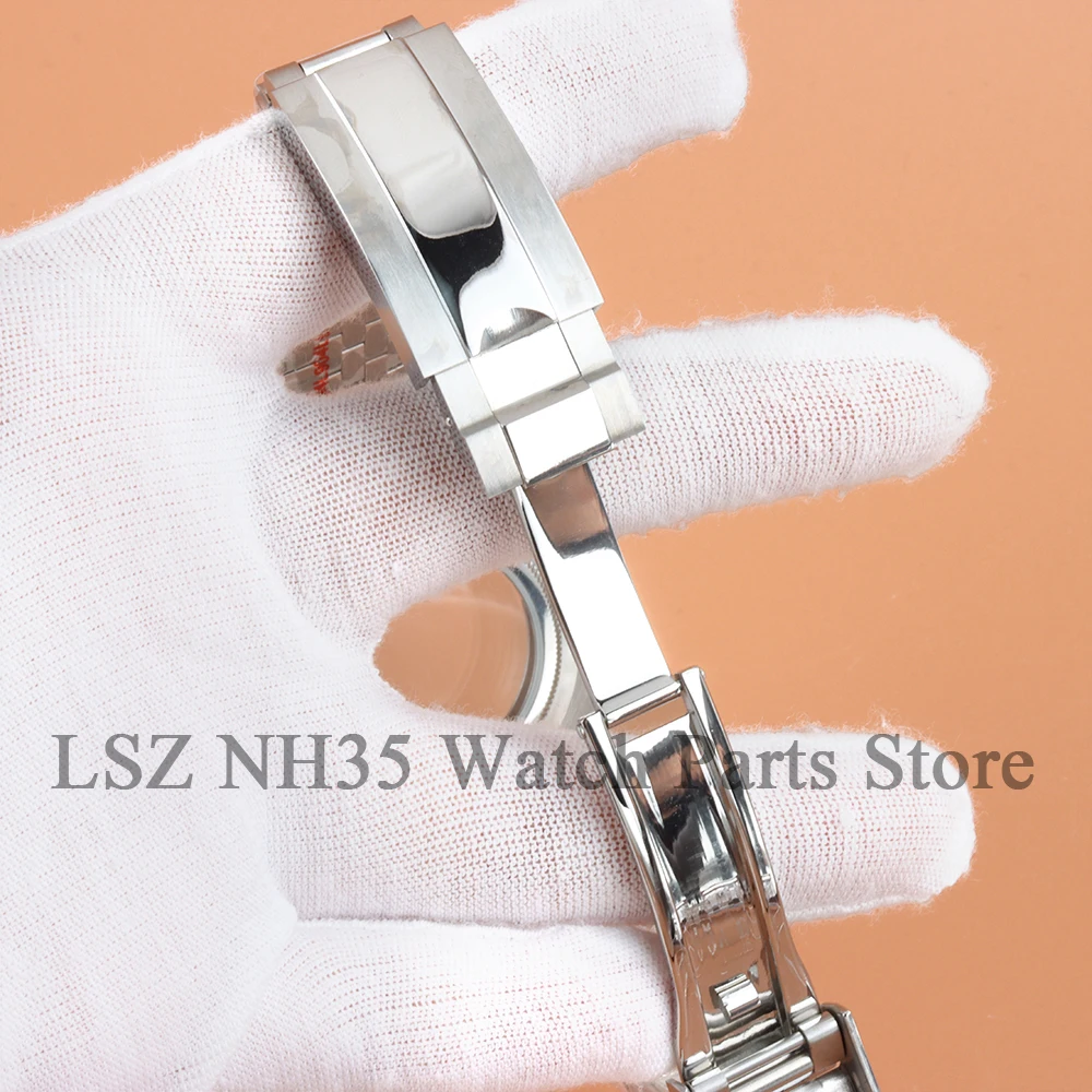 40 مللي متر حافظة الياقوت الزجاج الفولاذ المقاوم للصدأ اليوبيل حزام 28.5 مللي متر الطلب الأيدي الأزرق مضيئة صالح يخت ماستر NH35 NH36 NH38 حركة