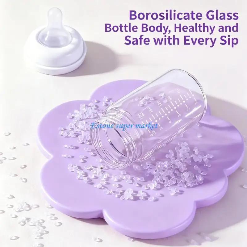 090B 180Ml Baby Milk Bottle Safe Not Toxic Borosilicate Glass for Pumping Storing