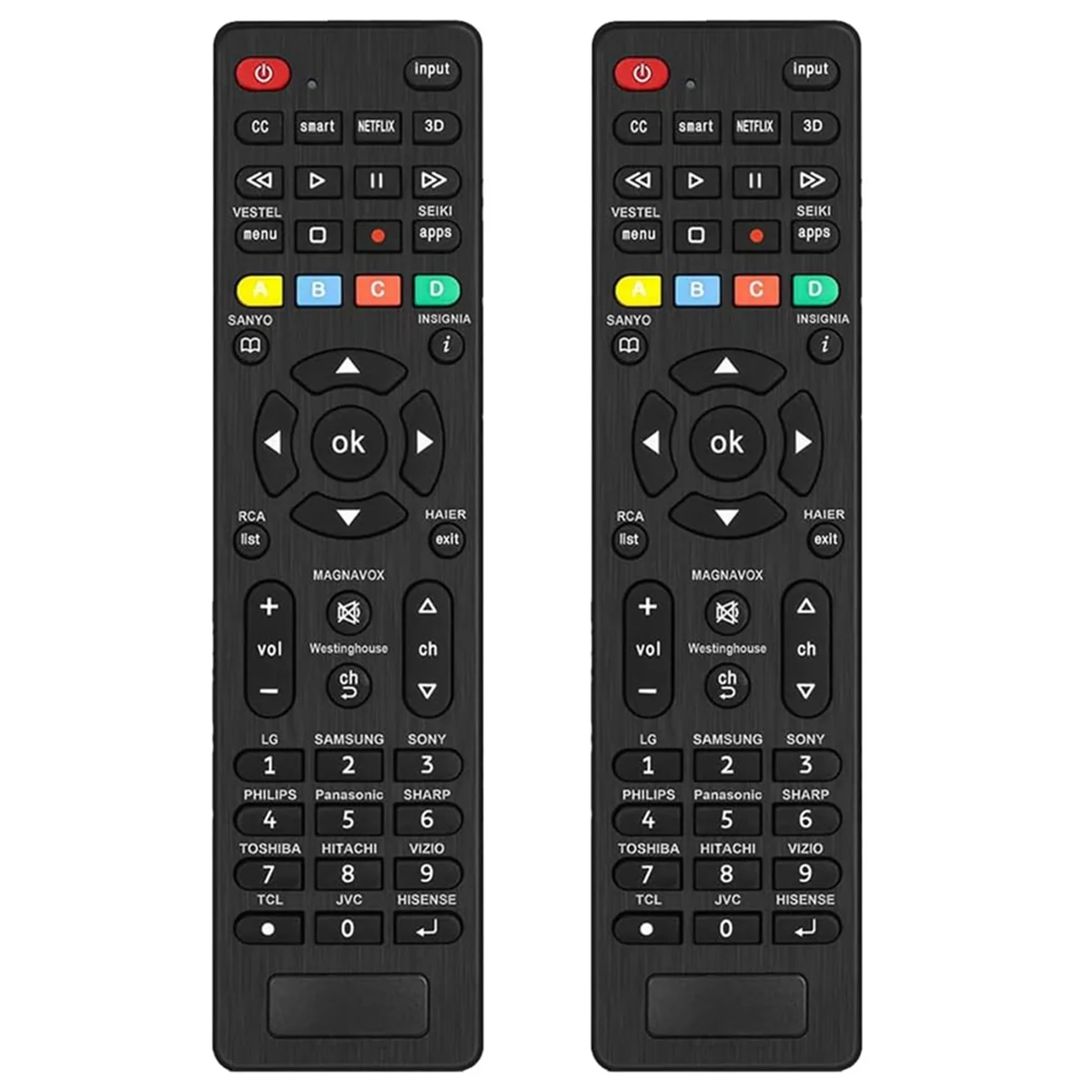 

Universal TV Remote Replacement Compatible for Magnavox RCA JVC TCL Westinghouse for Philips Panasonic and More