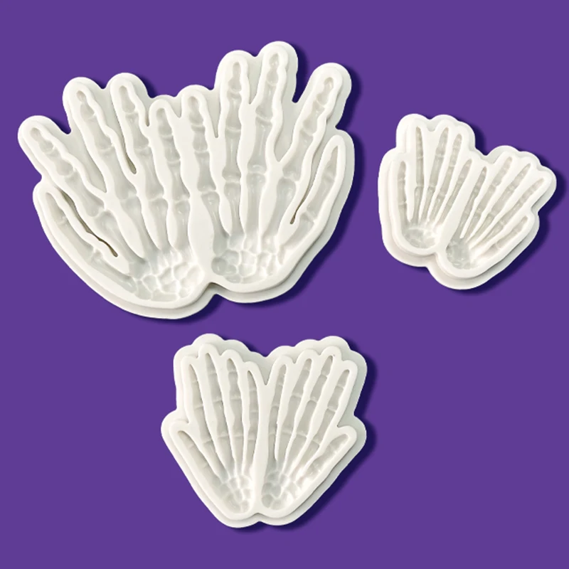 Bone Claw Claw Hand bone silicone mold Palm Bone Halloween series creative decoration DIY chocolate candy mold