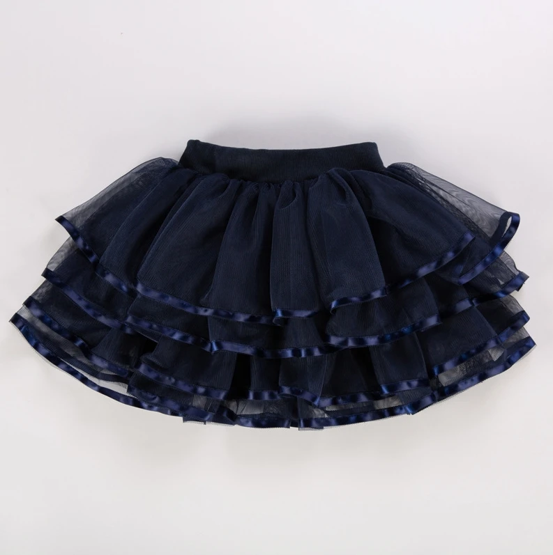 3-12Y สาว Tutu กระโปรงฉัตร Ruffled ตาข่าย Puffy Drape Hem Bow เอวยางยืดเต้นรํากระโปรงสั้นเครื่องแต่งกาย