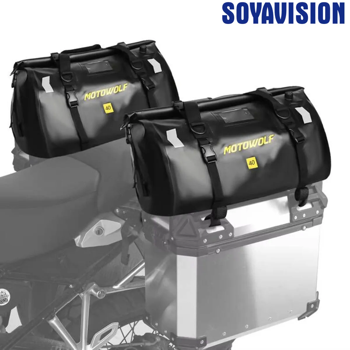 

Motorcycle Tail Bag 20L 40L Waterproof Motorbike Top Case Bag Rear Seat Dry Luggage Universal Moto Top Box Panniers Bag