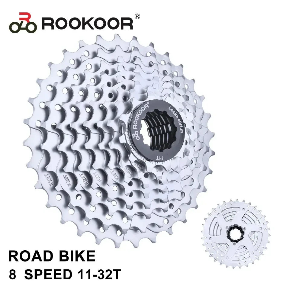 Rookoor 8 Speed Bicycle Cassette Freewheel Road Bike Velocidade 11-32T Sprocket Bike Accessories for SHIMANO SRAM Cycling Parts