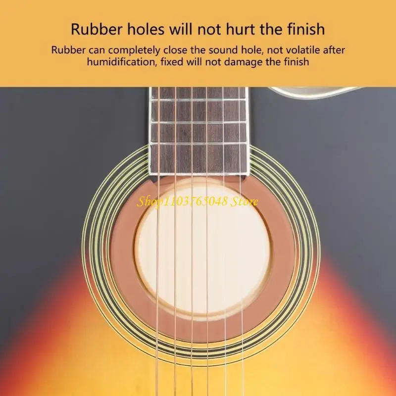 R53E 3 in 1 Guitar Sound Hole Cover Humidifier Acoustic Guitar Humidification System Grooves Designs Guitar Humidifier