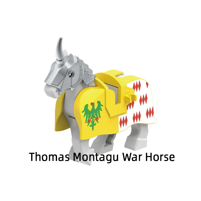 El corazón De León Thomas gris De Heaton Montagu Edmund De Thorpe caballo De guerra modelo bloques ladrillos MOC Set regalos juguetes G0181