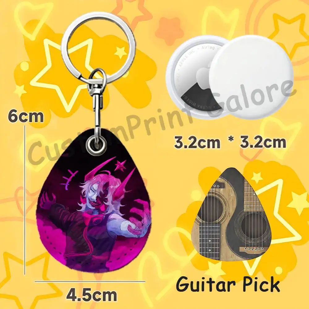 S-Subspace P-PhightingS Teardrop Leather Key Fob For AirTag Holder NFC Token Cover Bag Charm Pebbled Leather