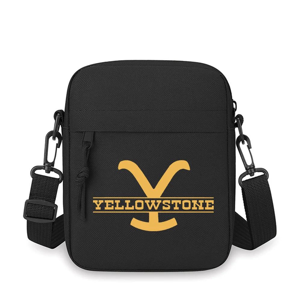 Yellowstone logo with unique Y shape Men Crossbody Bag Single Shoulder Women Cartoon Anime Film Printing Design Unisex
