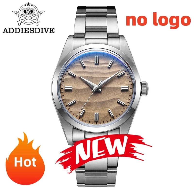 

ADDIESDIVE HOT AD2030 36mm Men's Watch Relogios Masculino No Logo Sports Bubble Mirror Pot Cover Glass 10Bar Quartz Wristwatches