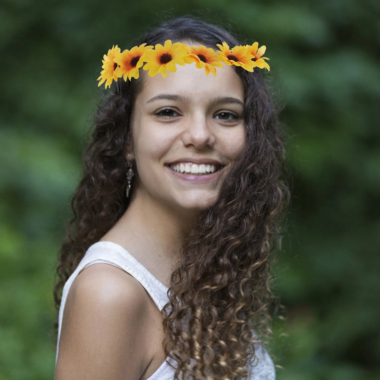 

16Pcs Sunflower Hair Accessories Set Sunflower Headbands Hair Clips Wedding Headpiece Bridal Headbands Tropical Party Flower