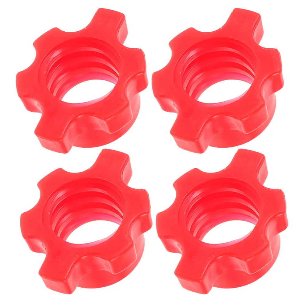 4Pcs Barbell Nut Accessories Dumbbell Screw Lock Collars Secure Fitness Home Gym Weightlifting Clips Fastening Sleeves
