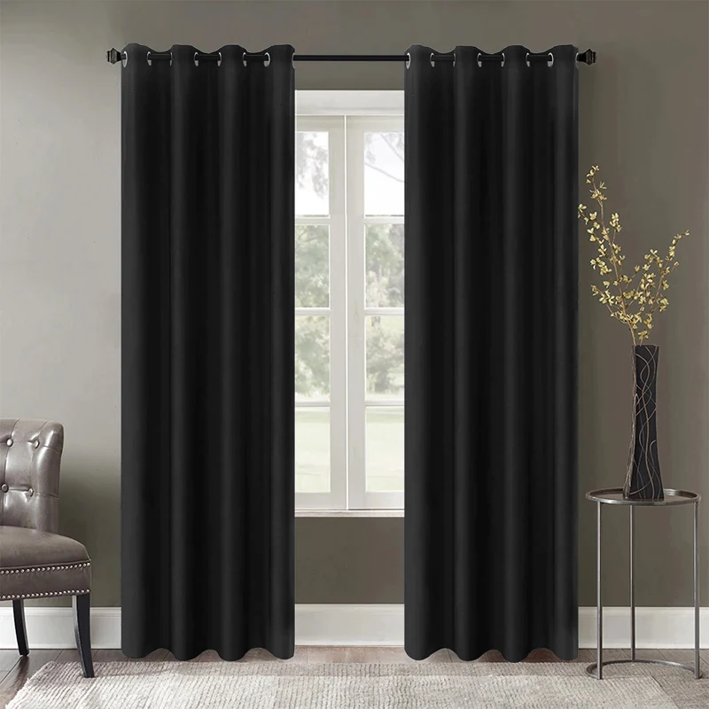 

Панели умеренные шторы для гостиной, высокие шторы, 90% для затемнения штор для спальни, толстые жалюзи, шторы для двери, 1/2 шт.