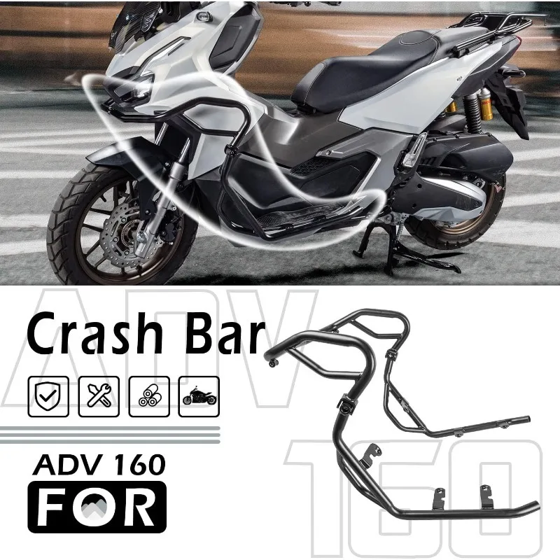 Protector de tanque y barra de protección del motor para h-onda ADV 160 ADV160 2023 2024, barras de choque de carretera para motocicleta, parachoques deslizante de marco