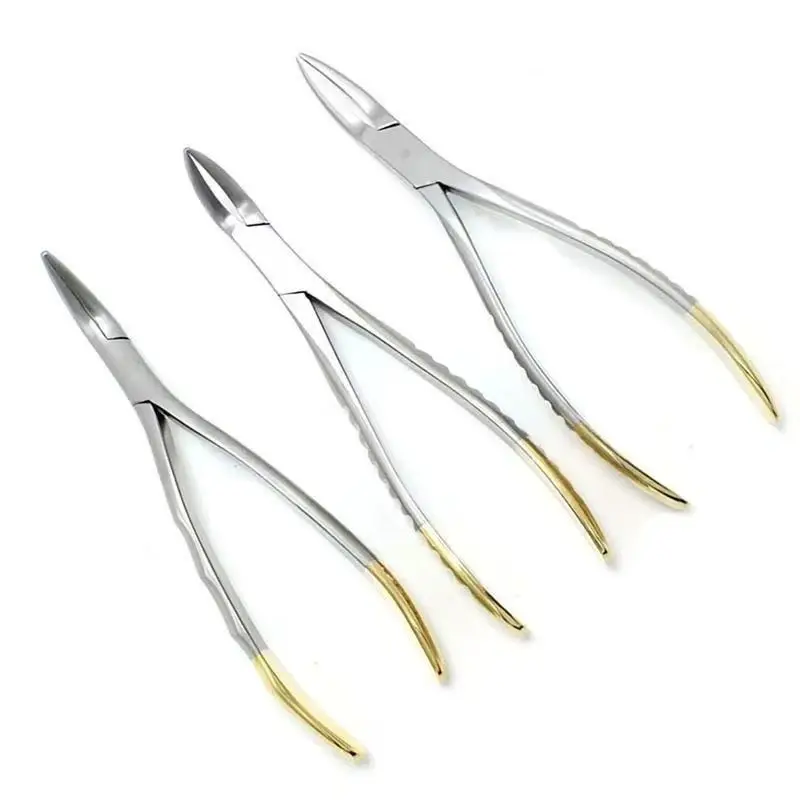 Dental Tooth Root Extraction Forceps Root Fragment Pliers Upper Lower Jaw Residual Root Extractor Stainless Steel Dental Tools