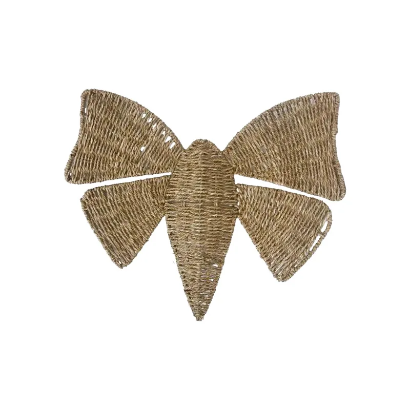 Hand-woven insect-themed wall pendants Home hanging ornaments Straw butterfly pendant decoration wholesale
