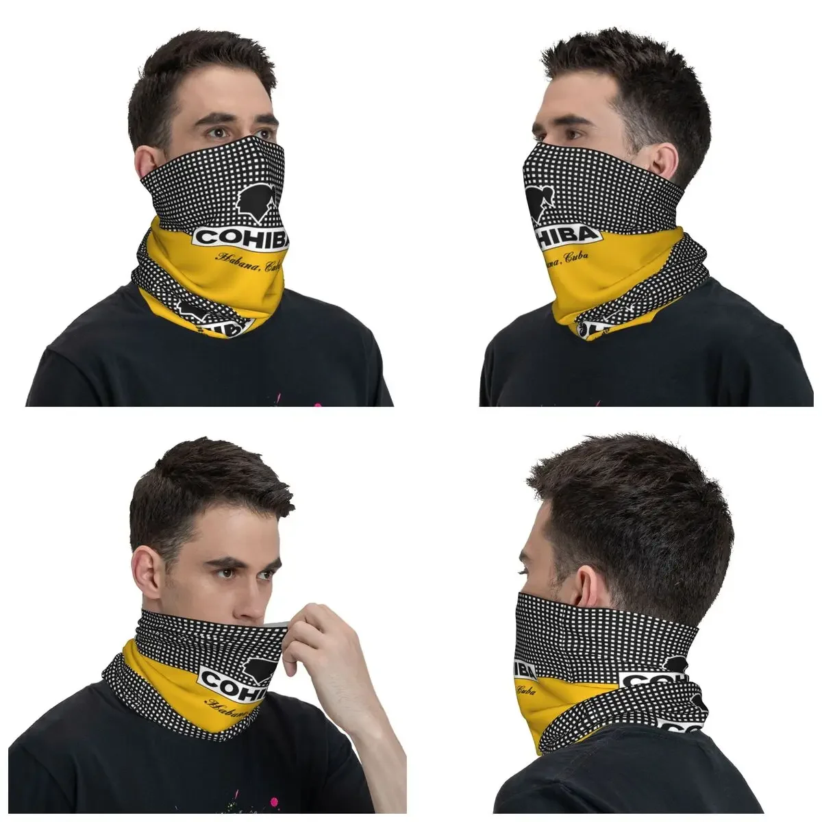 Cuban Cohiba Neck Gaiter Women Men UV Protection Winter Bandana Scarf for Cycling