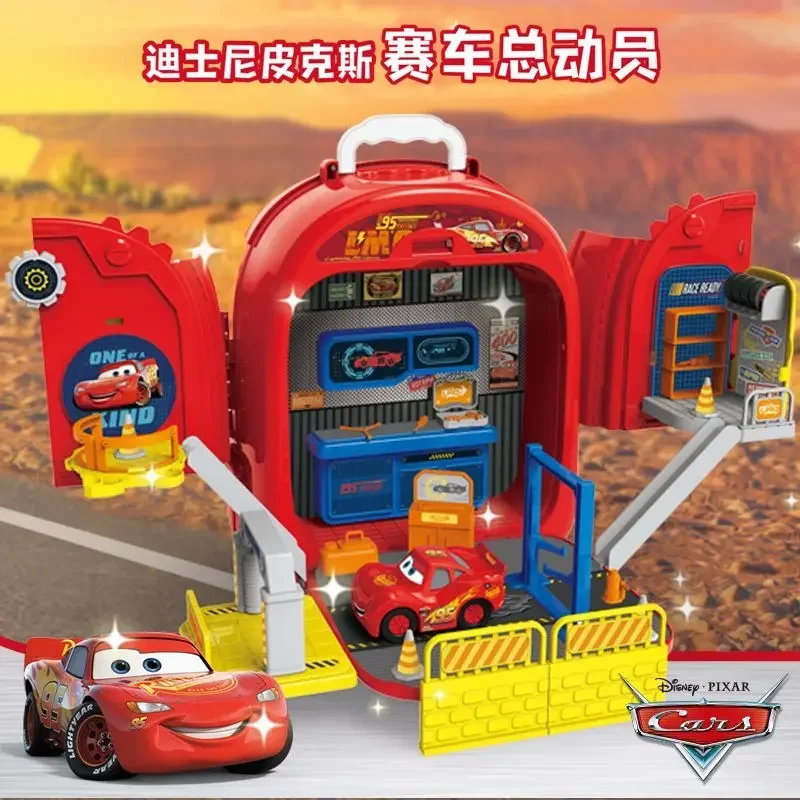 Disney Cars Lightning McQueen Cartoon Car Model Play House Toy Engineer Repair zaino creativo giocattolo per bambini regalo di festa