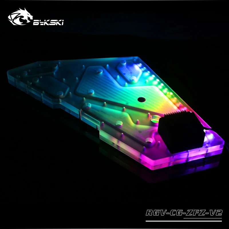 Imagem -03 - Bykski Waterway Distro Placa para Cougar Conquistar Case 240 Mais 360 Solução de Circuito de Resfriamento de Água do Radiador 12v 5v Rgb Sync Rgv-cg-zfz-p