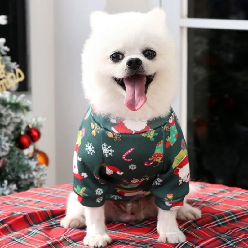 XS-4XL Christmas Dog Clothes Winter Pet Clothing Sweater Clothes For Small Large Dog Cat Puppy Costume Chihuahua Yorkies Shirts